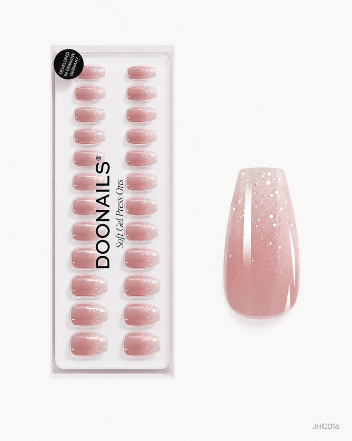 Pink Glitter Ombré – long coffin