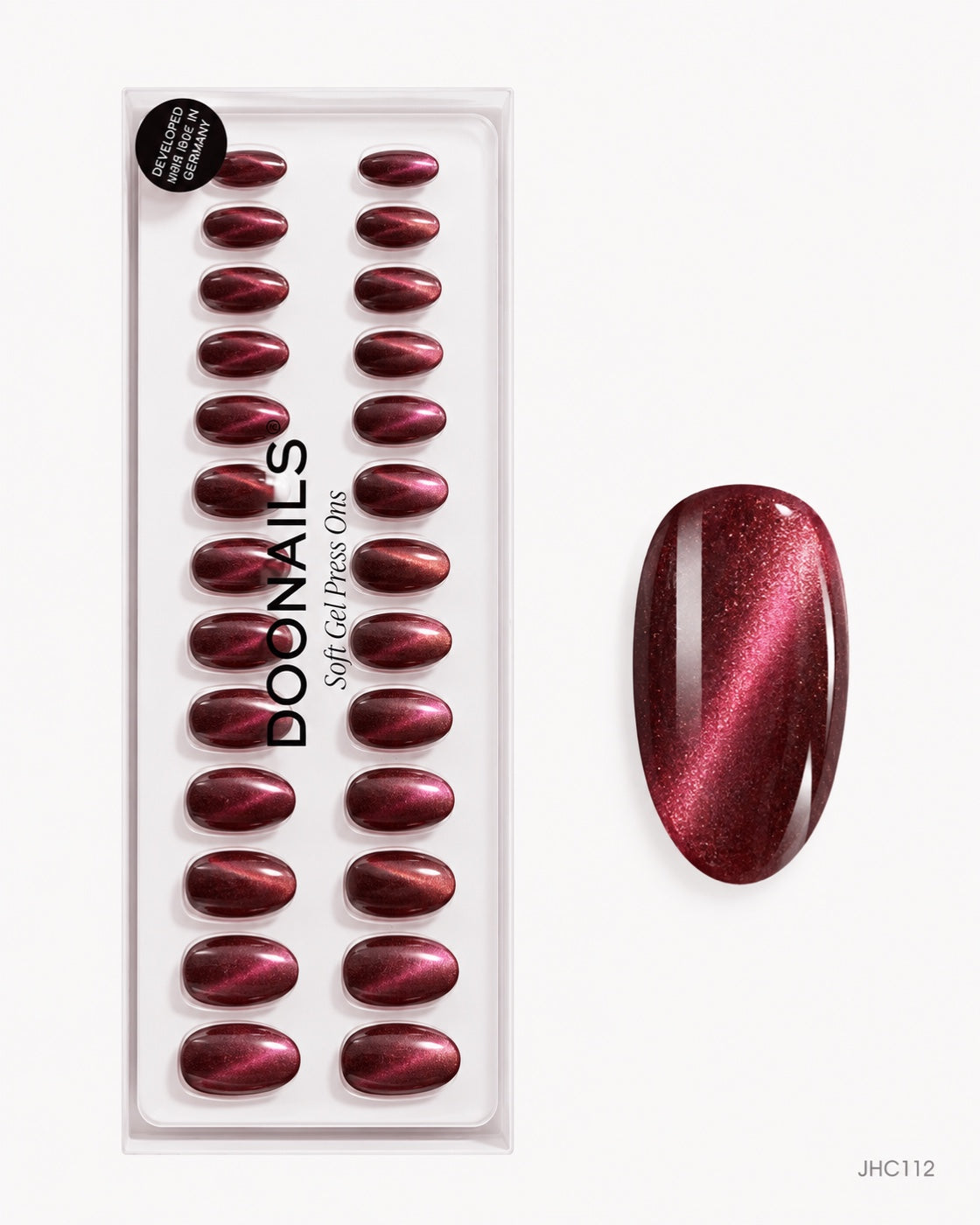 Burgundy Shimmer – medium almond