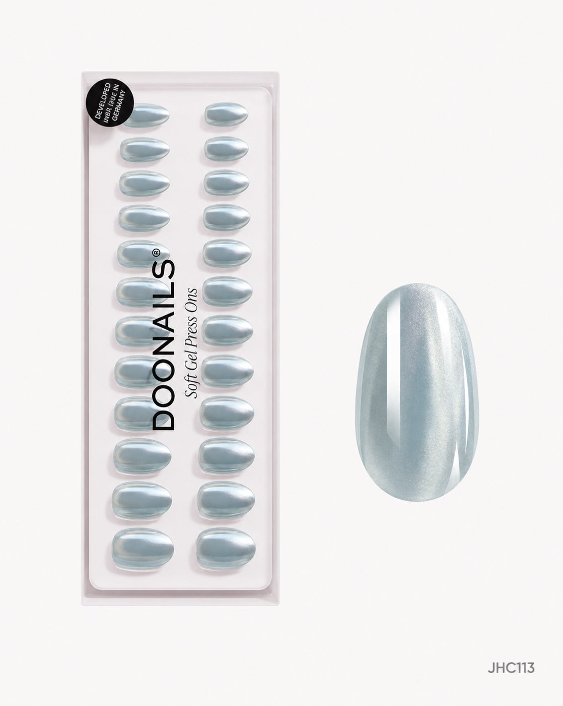 Light Blue Chrome – medium almond