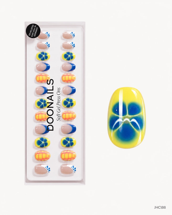 Blue & Yellow Summer Mix – medium almond