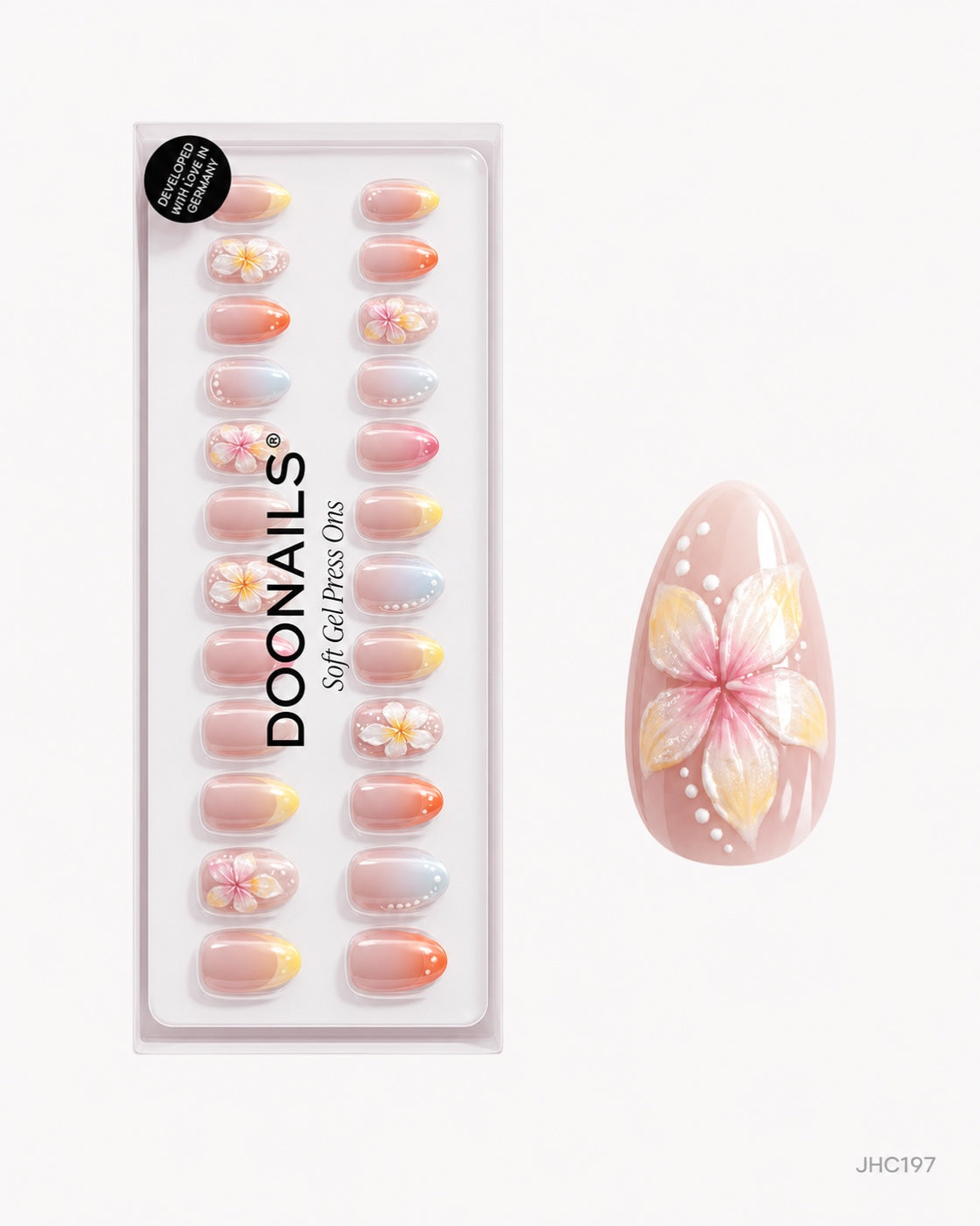 Pastel Flowers – medium almond