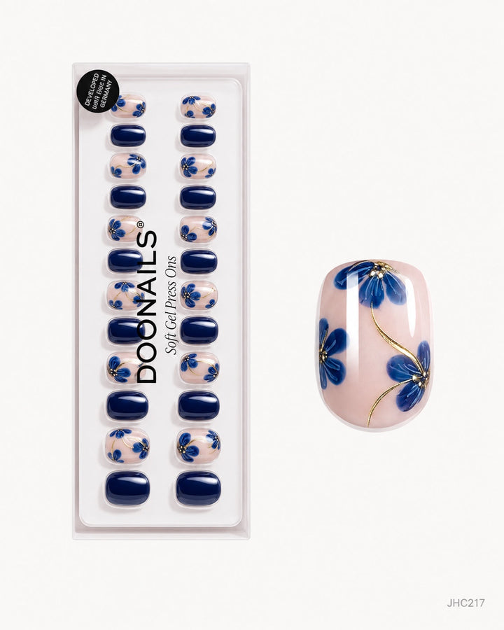 Blue Florals – short round