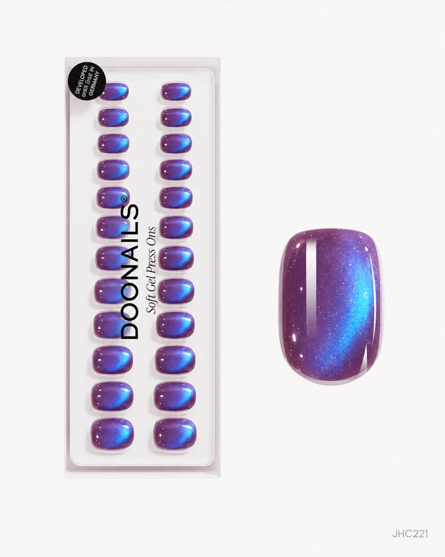 Blue Violet Shimmer – short round