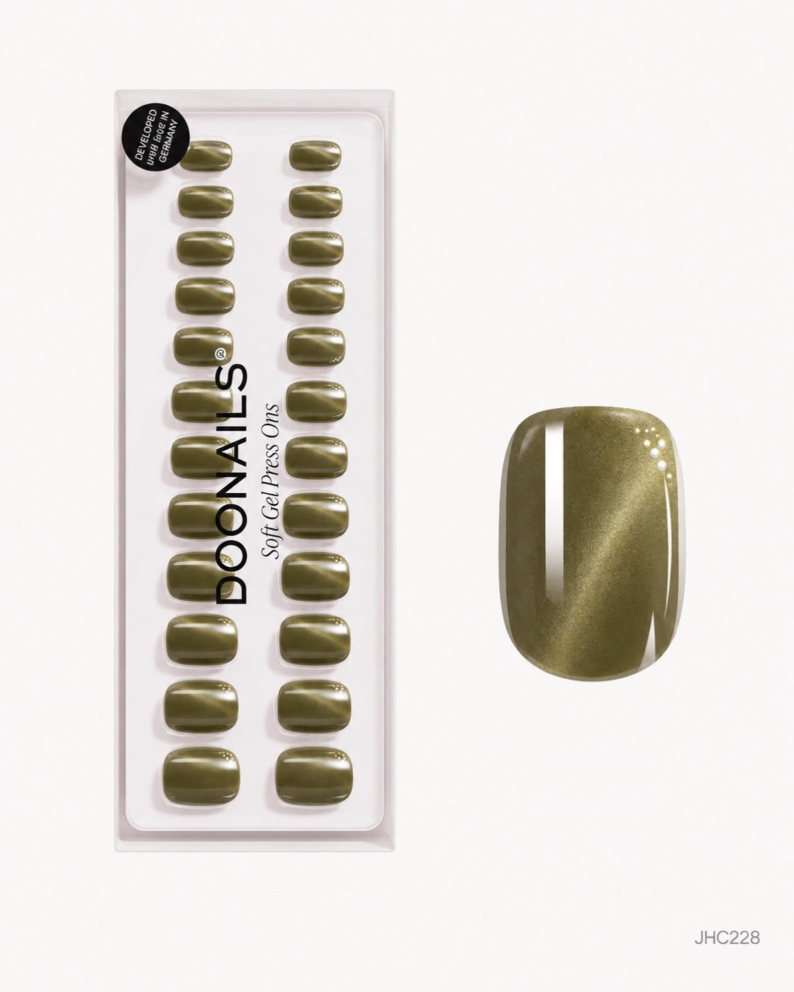 Olive Shimmer – short square
