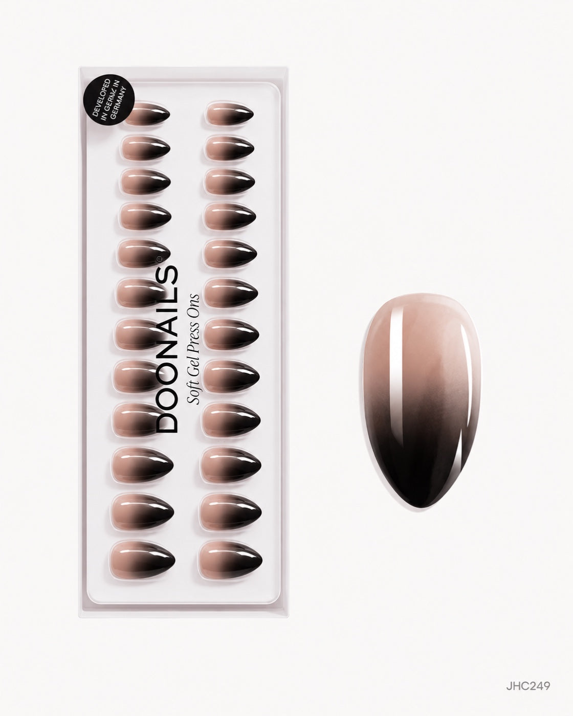 Black Ombré – medium almond