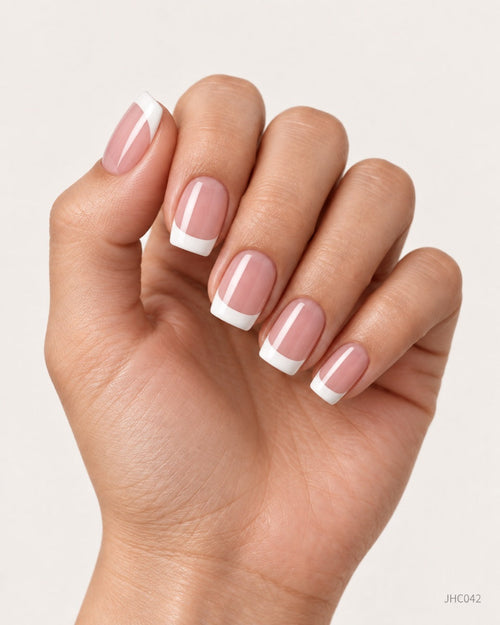 Classic White French – short square