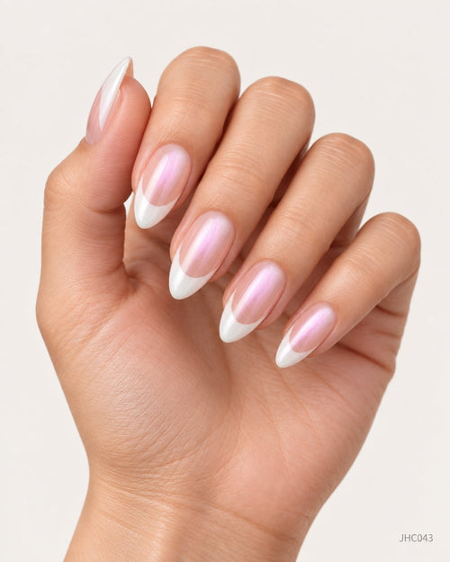 Pearlescent Pink French – medium almond