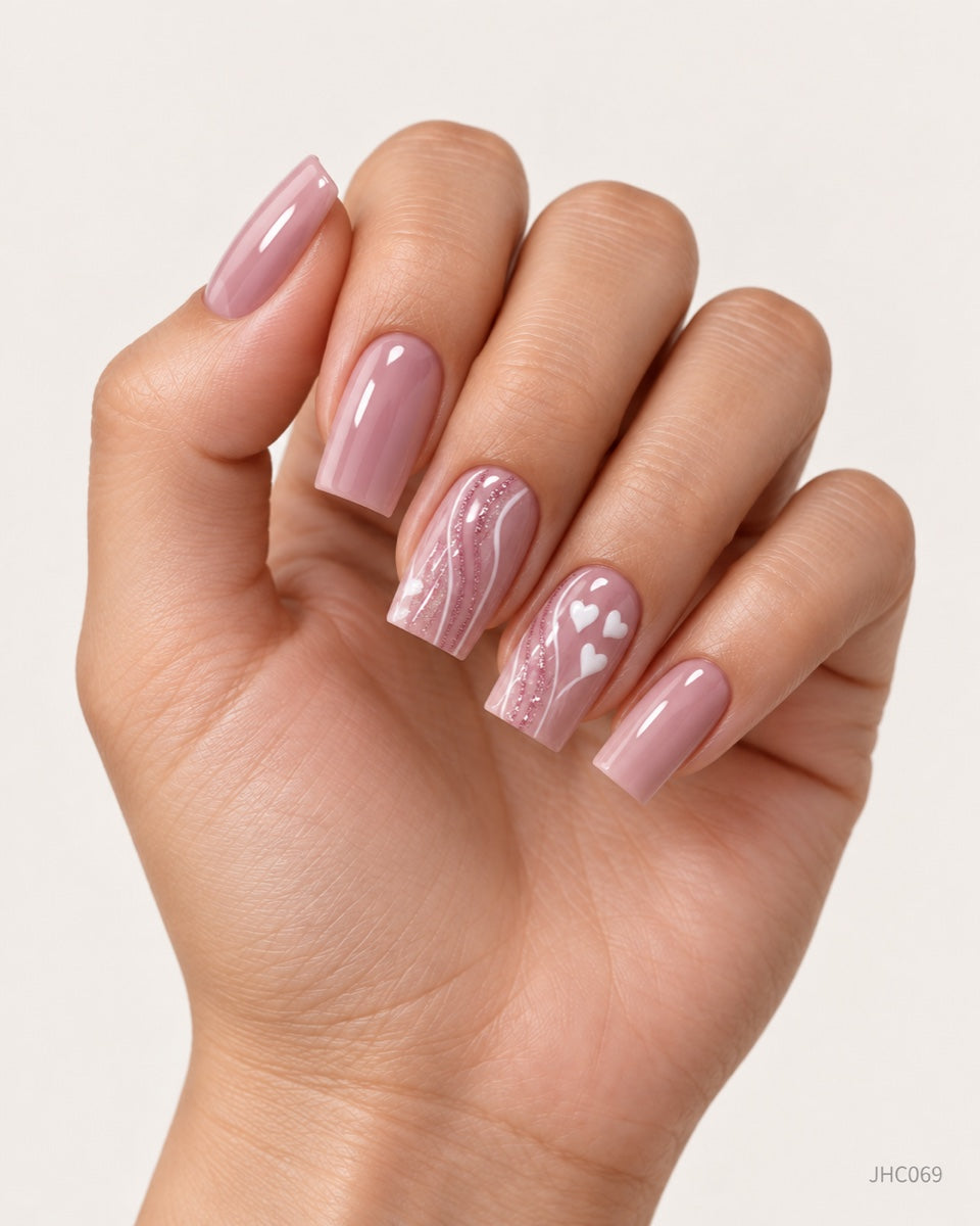 Nude Hearts – short square