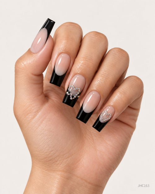 Black French & Jewellery Details – long square