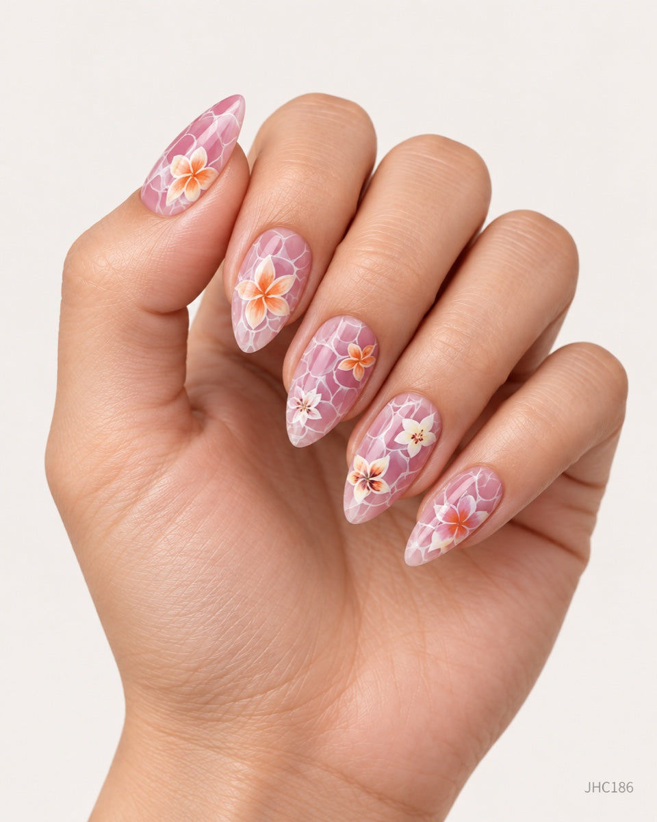 Lilac Florals – long almond