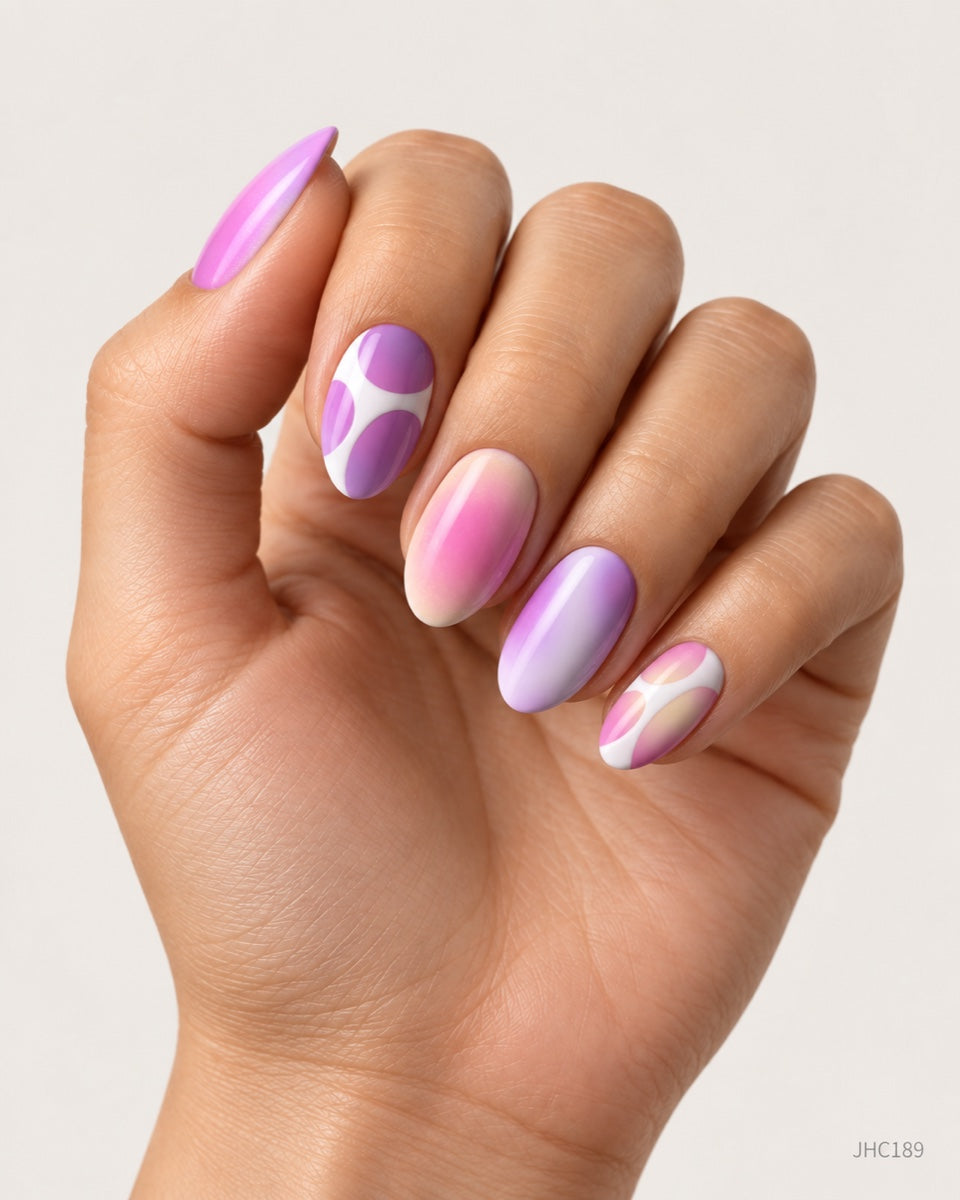 Pink & Lilac Mix – medium almond