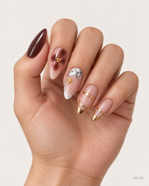 Brown & Gold Mix – long almond