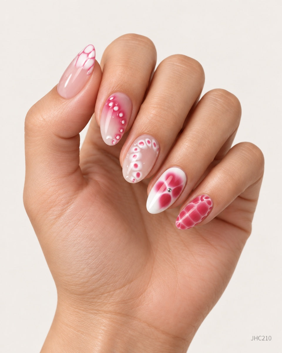 Pink Bubble Mix – short round