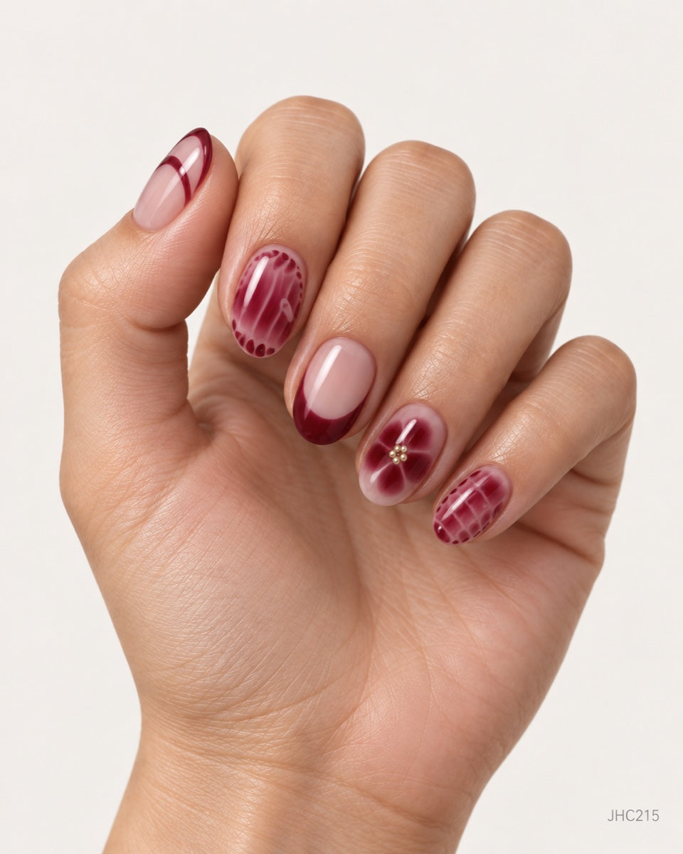 Burgundy Mix – short round