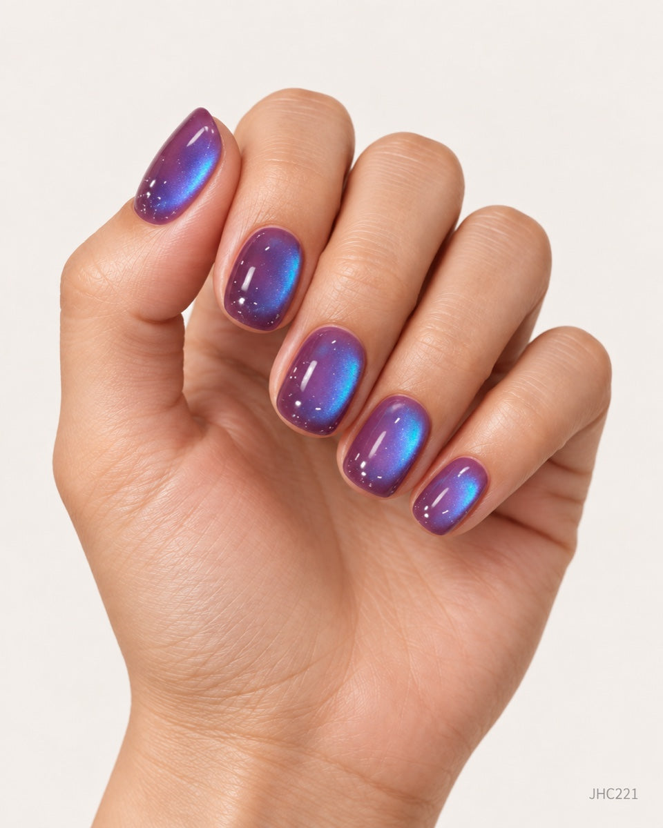 Blue Violet Shimmer – short round