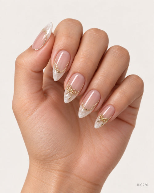 Nude & Gold Details – medium almond