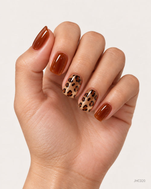 Chestnut & Leopard – short square