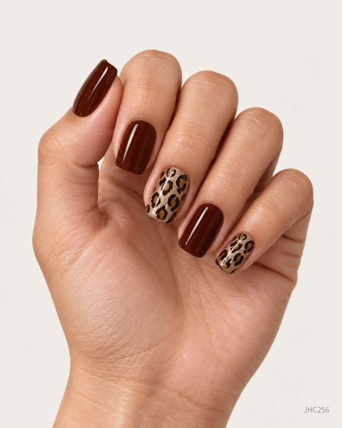 Chocolate & Leopard – short square