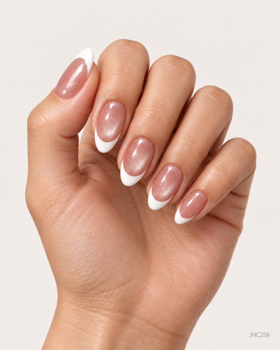 Pearlescent French – medium almond